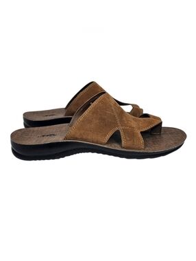 Brown Suede Slide Sandals for Women - Comfortable Everyday Slip-Ons